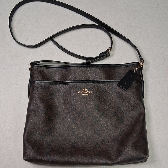 Coach Handbags - Coach Dark Brown Crossbody Bag